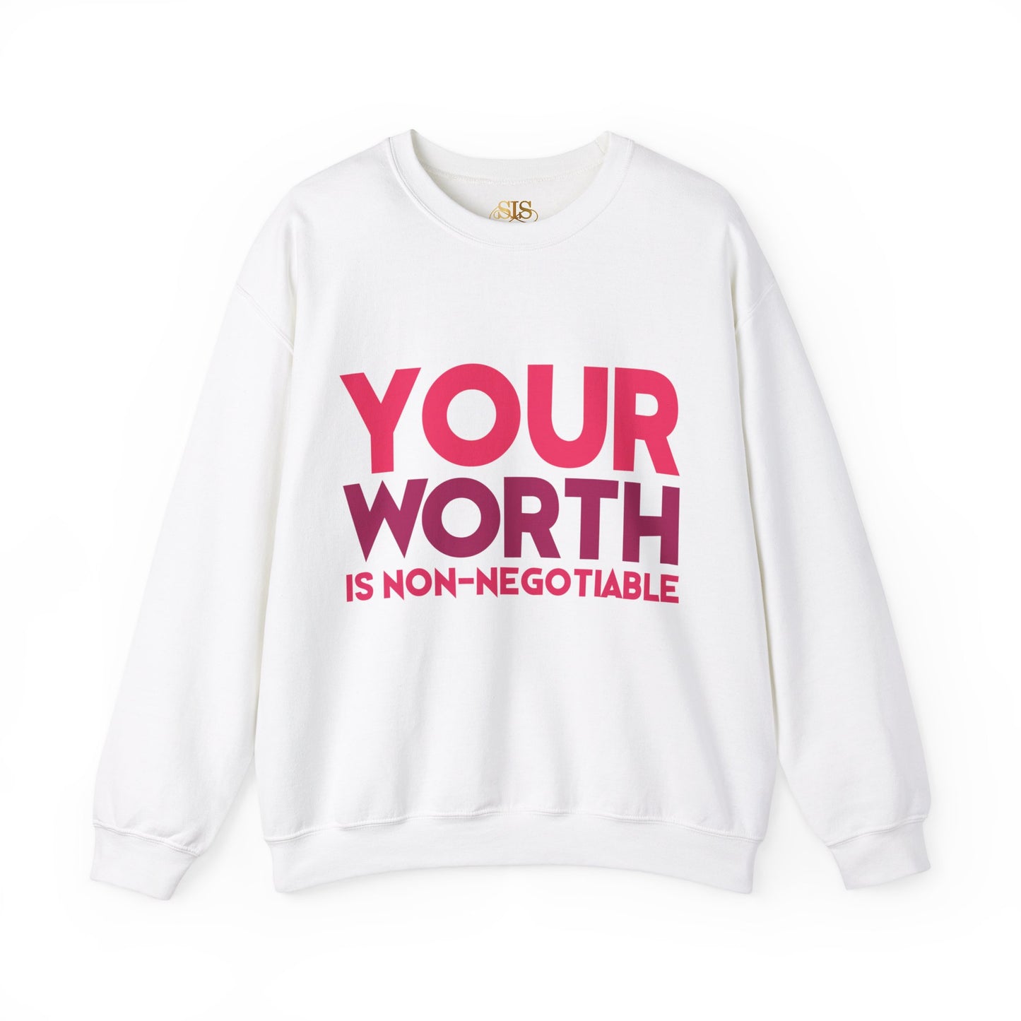 Your Worth Is Non Negotiable Sweatshirt (Pink)