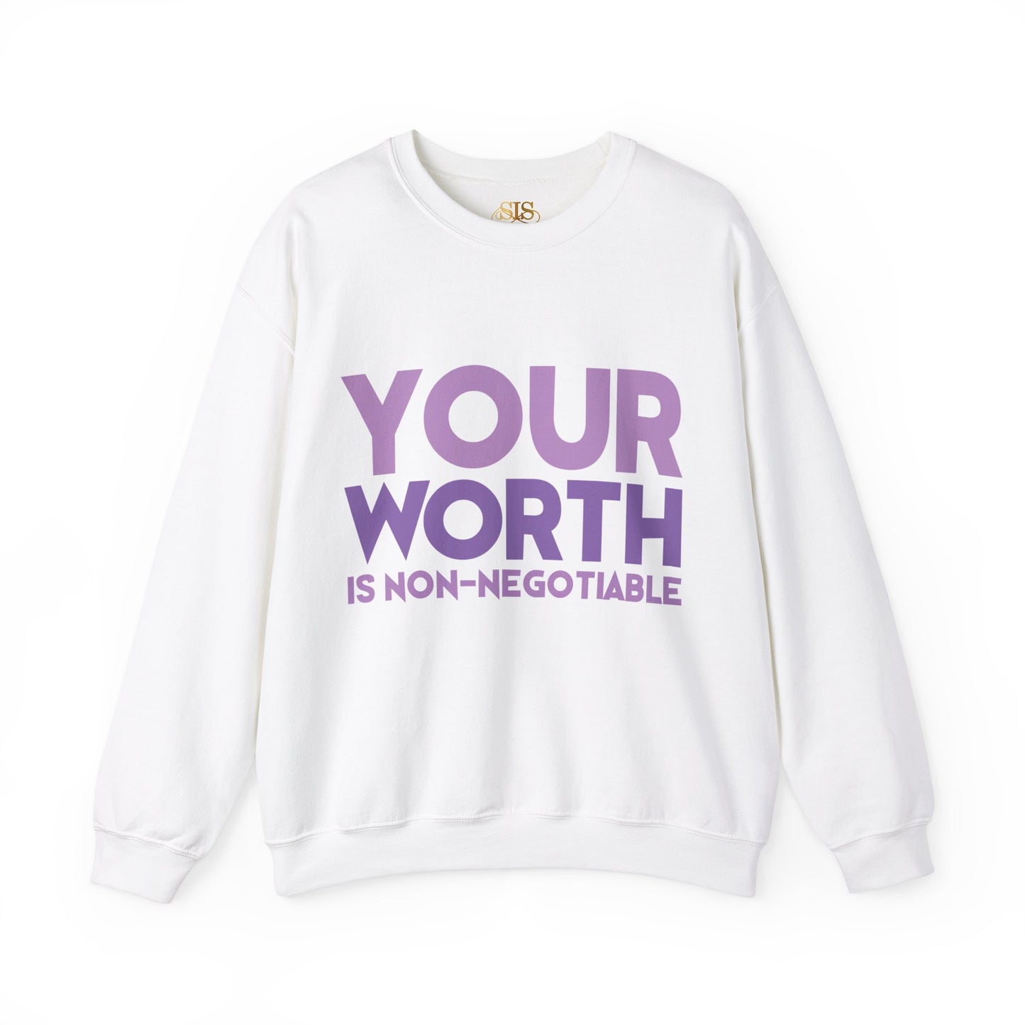 Your Worth Is Non Negotiable Sweatshirt (Purple)