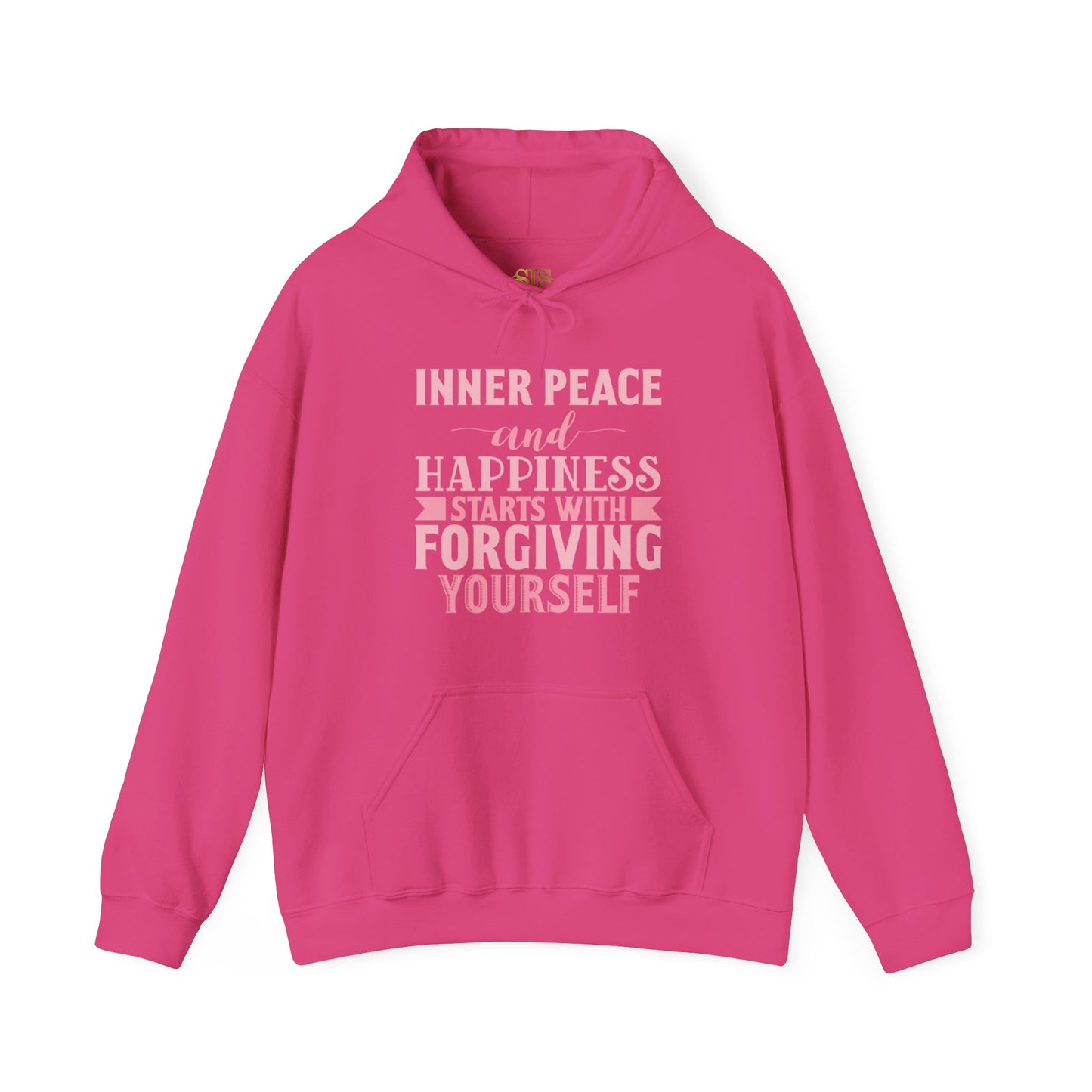 Inner Peace and Happiness Starts With Forgiving Yourself Hoodie (Pink)