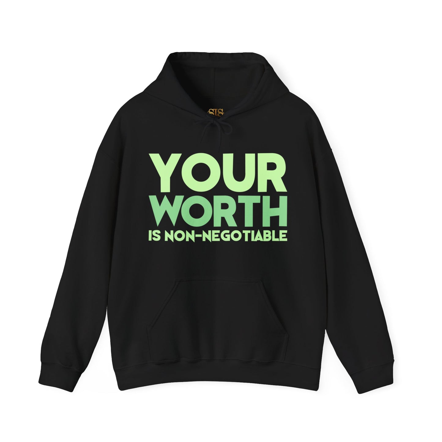 Your Worth Is Non Negotiable Hoodie (Green)