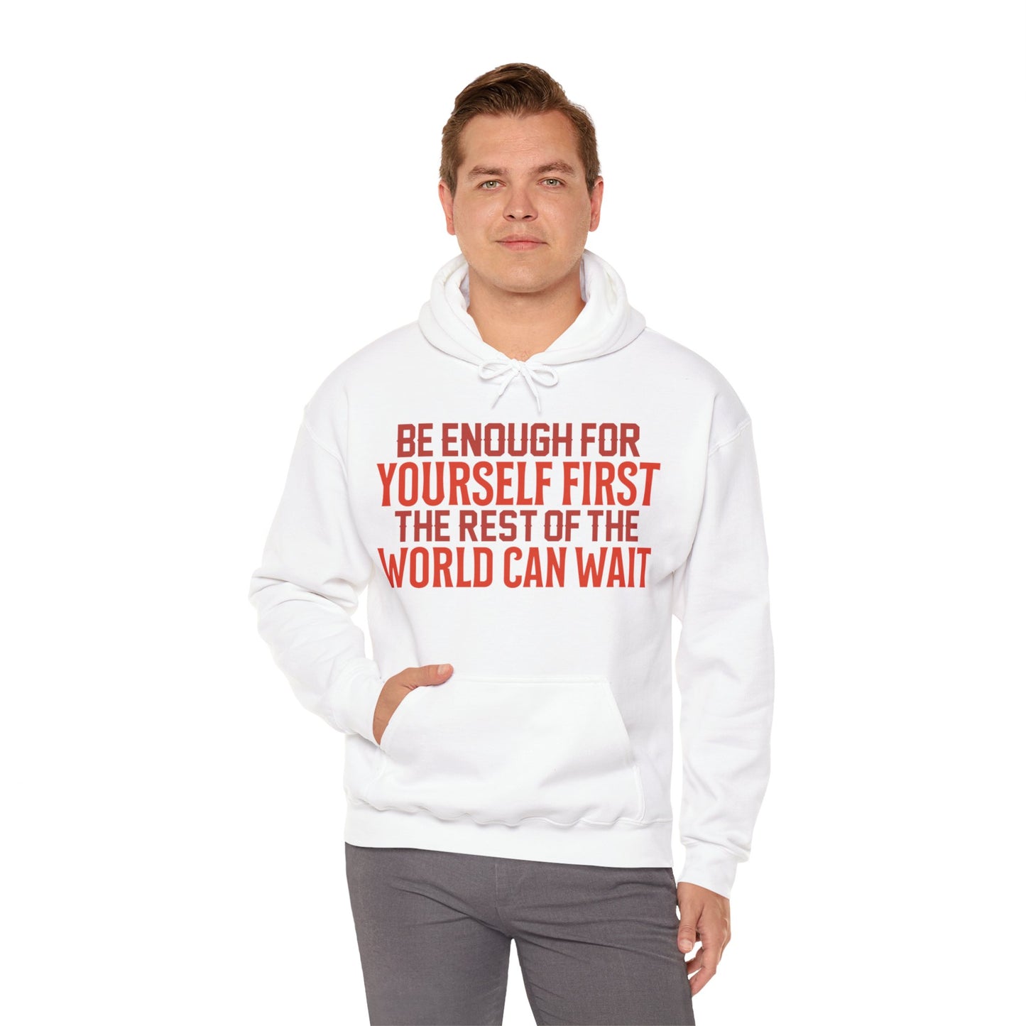 Be Enough For Yourself First Hooded Sweatshirt (Red)