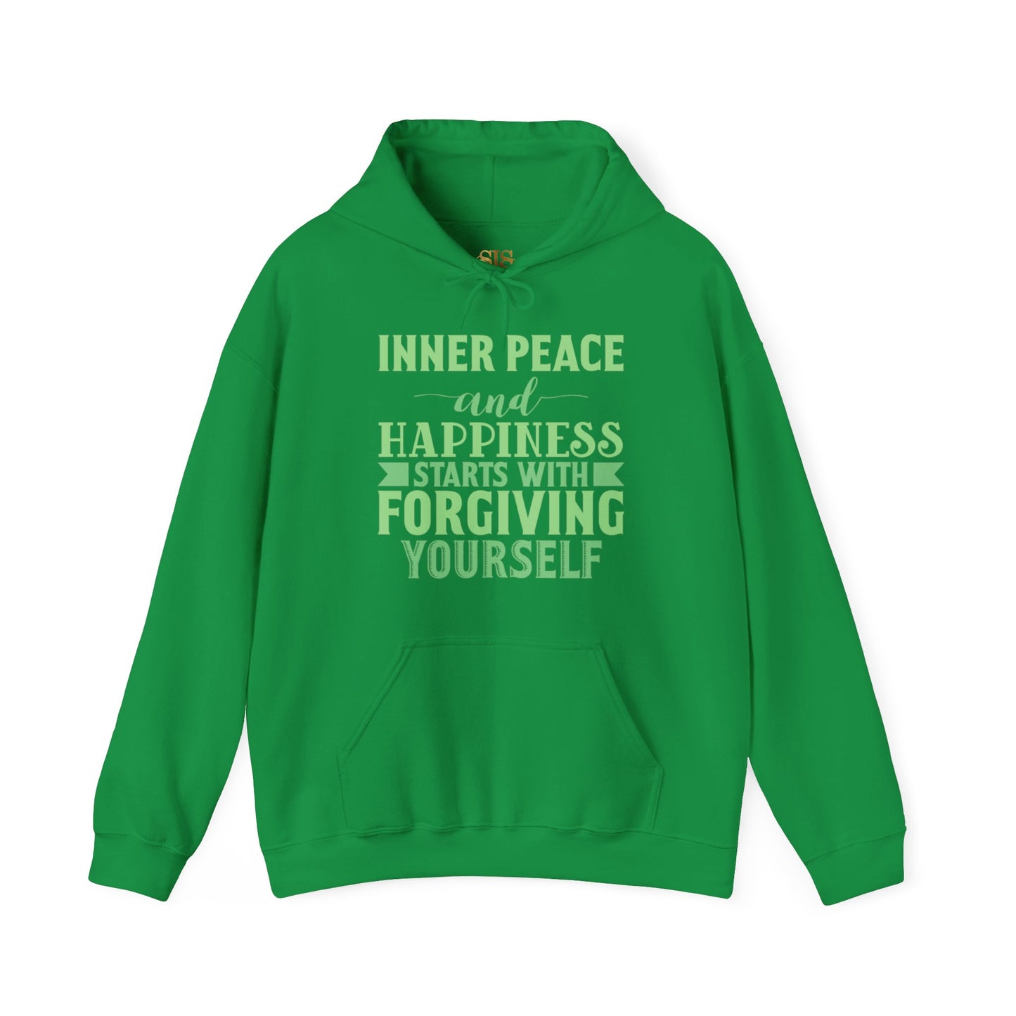 Inner Peace and Happiness Starts With Forgiving Yourself Hoodie (Green)