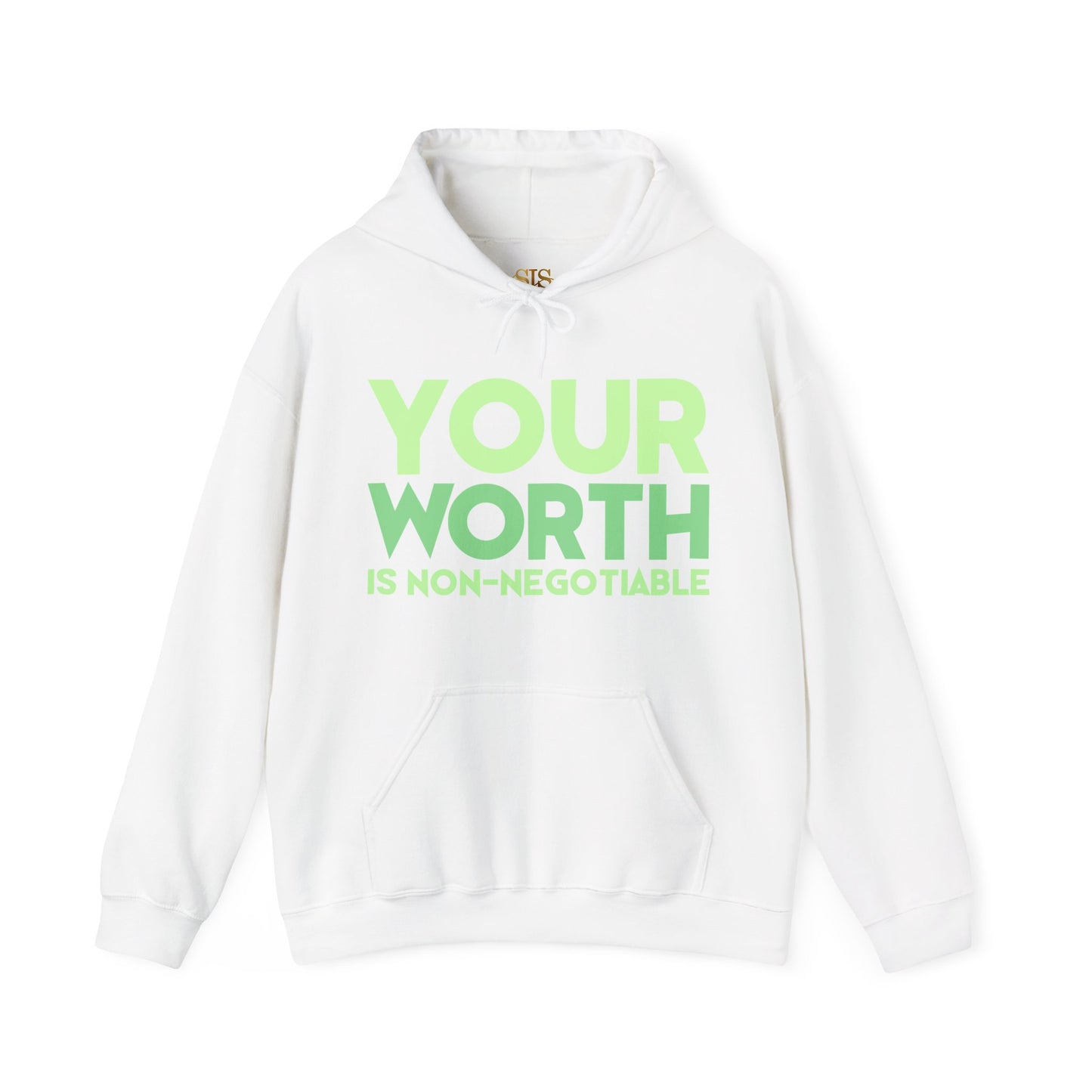 Your Worth Is Non Negotiable Hoodie (Green)