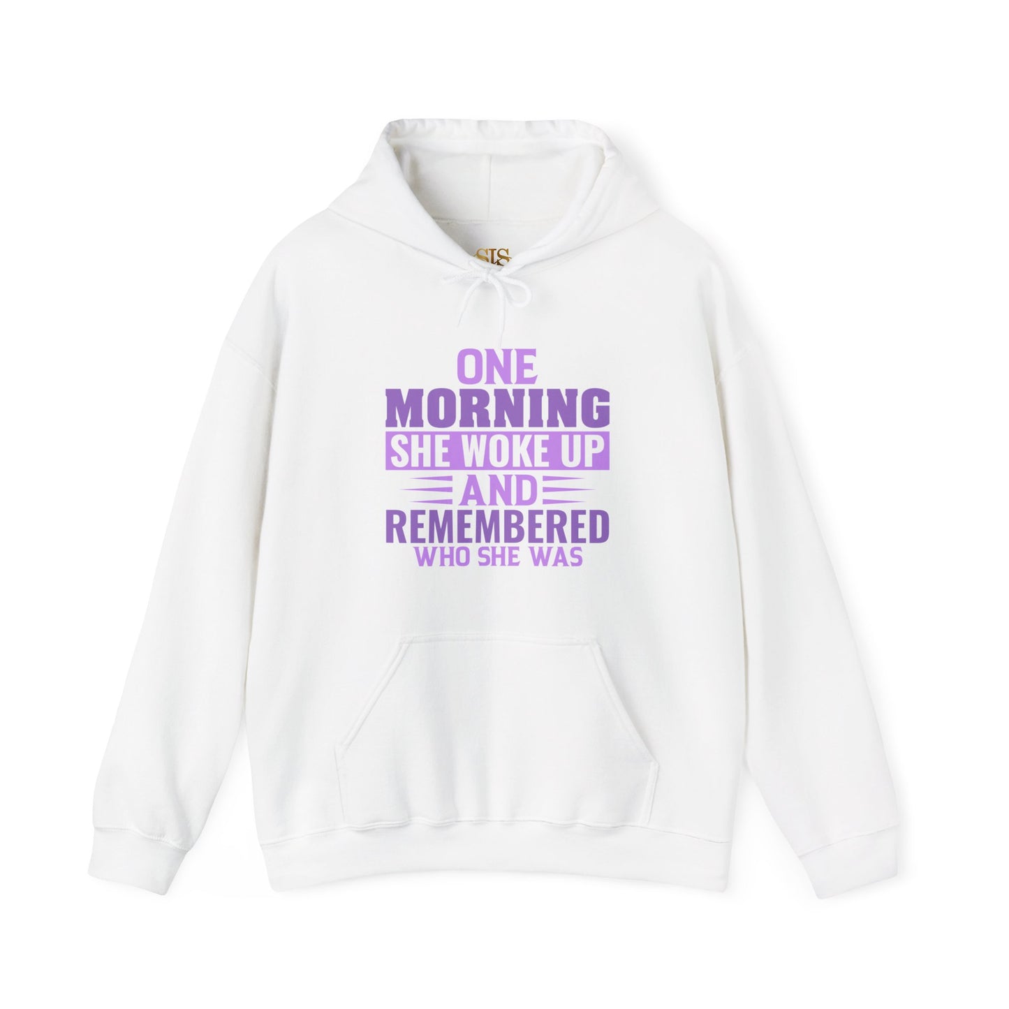 One Morning She Woke Up And Remembered Who She Was Hoodie (Purple)