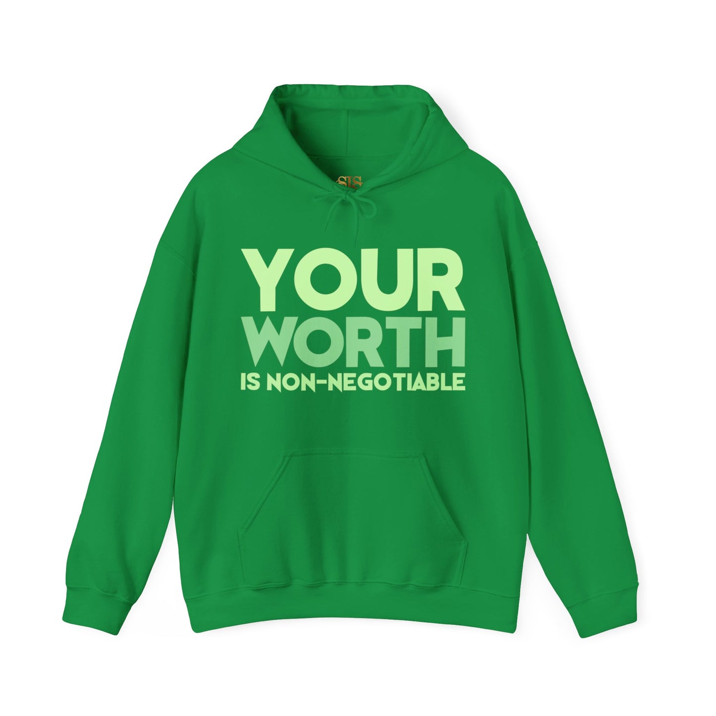 Your Worth Is Non Negotiable Hoodie (Green)