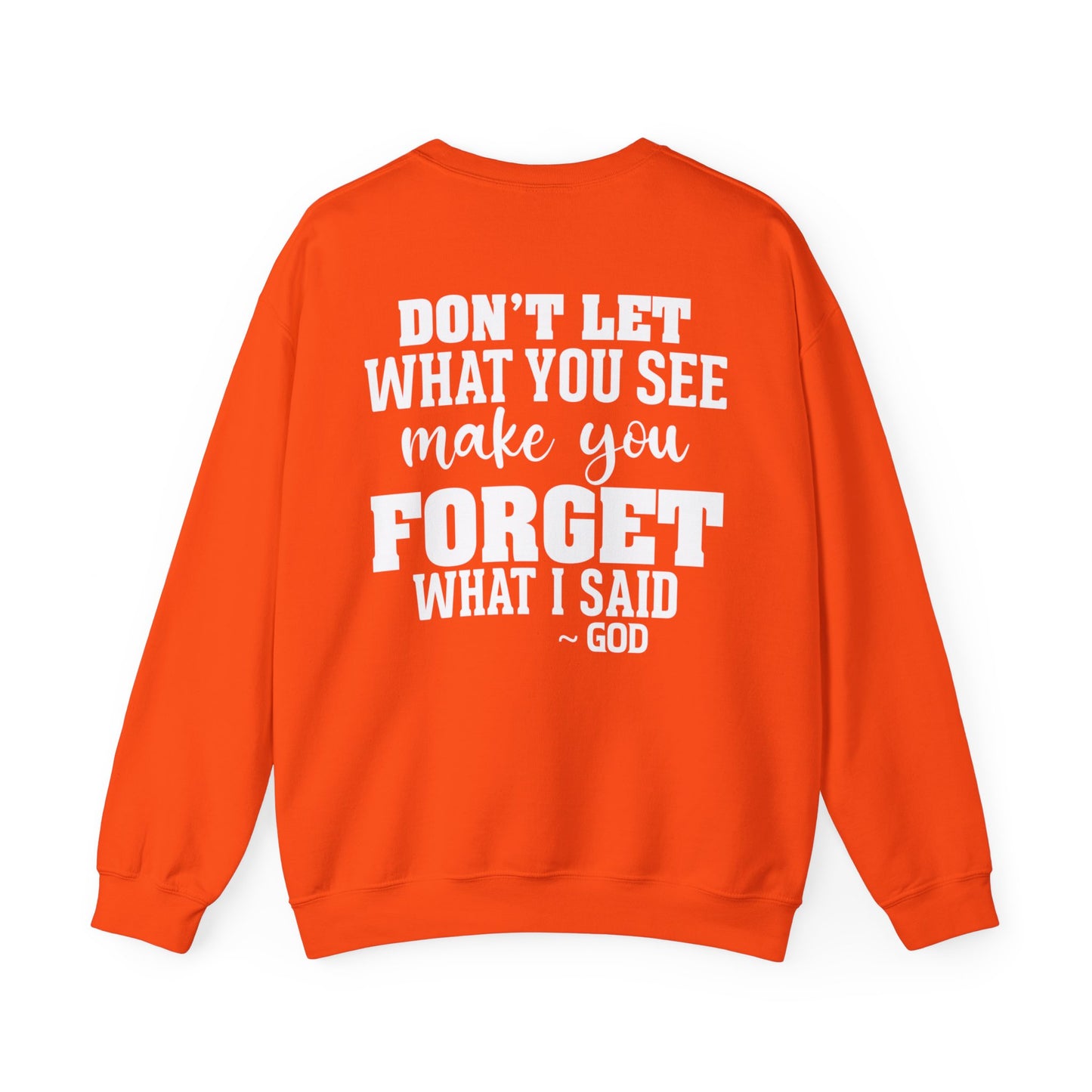 Dont Let What You See Make You Forget Sweatshirt