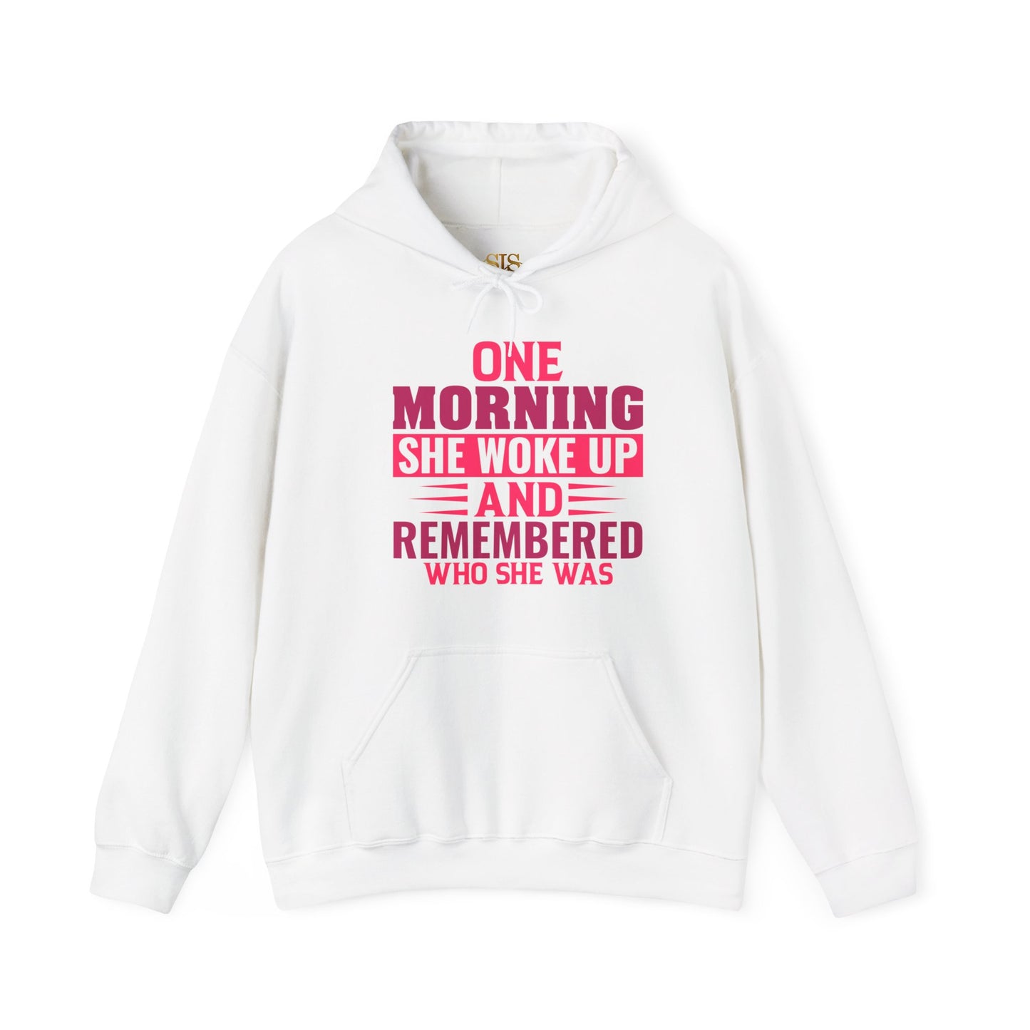 One Morning She Woke Up And Remembered Who She Was Hoodie (Pink)