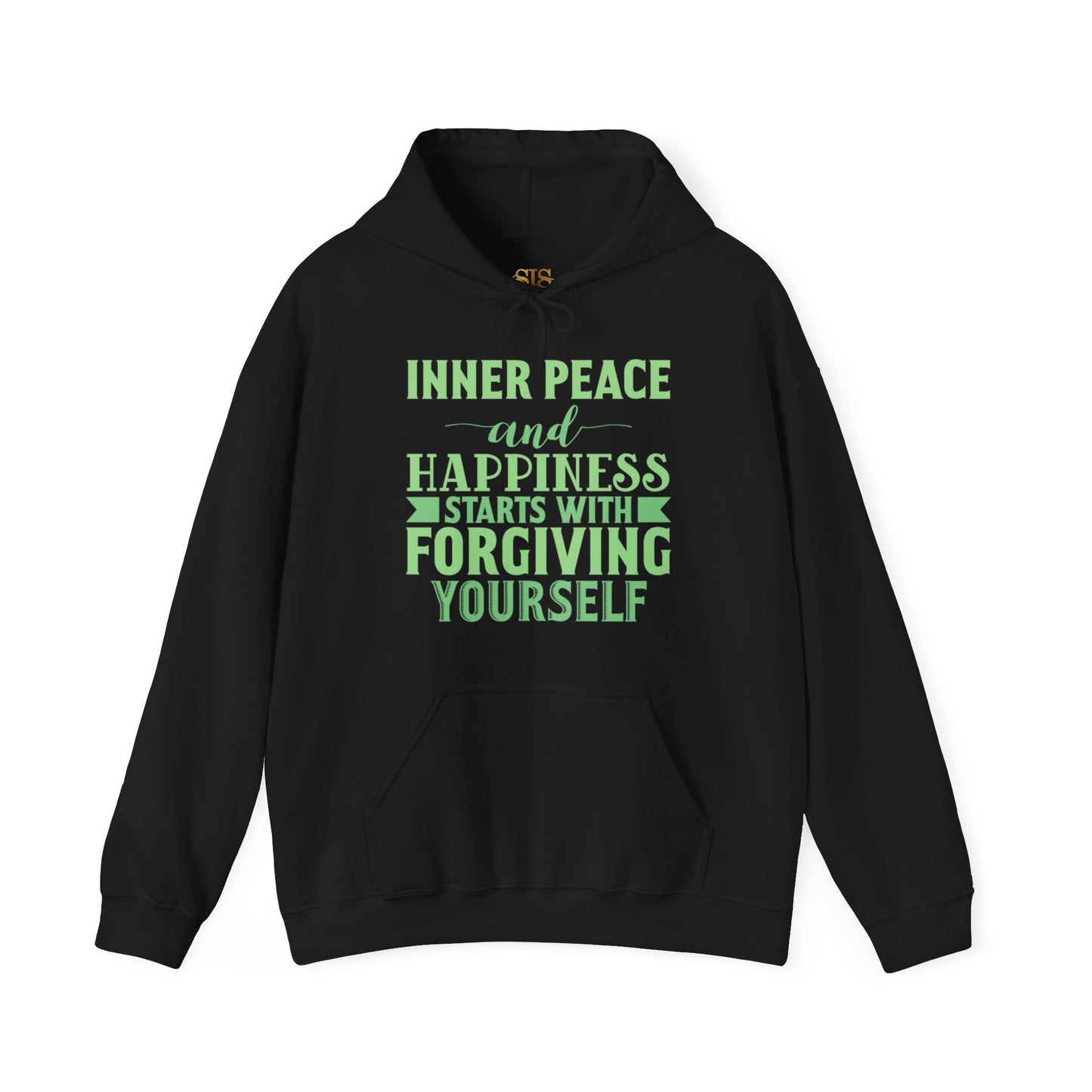 Inner Peace and Happiness Starts With Forgiving Yourself Hoodie (Green)