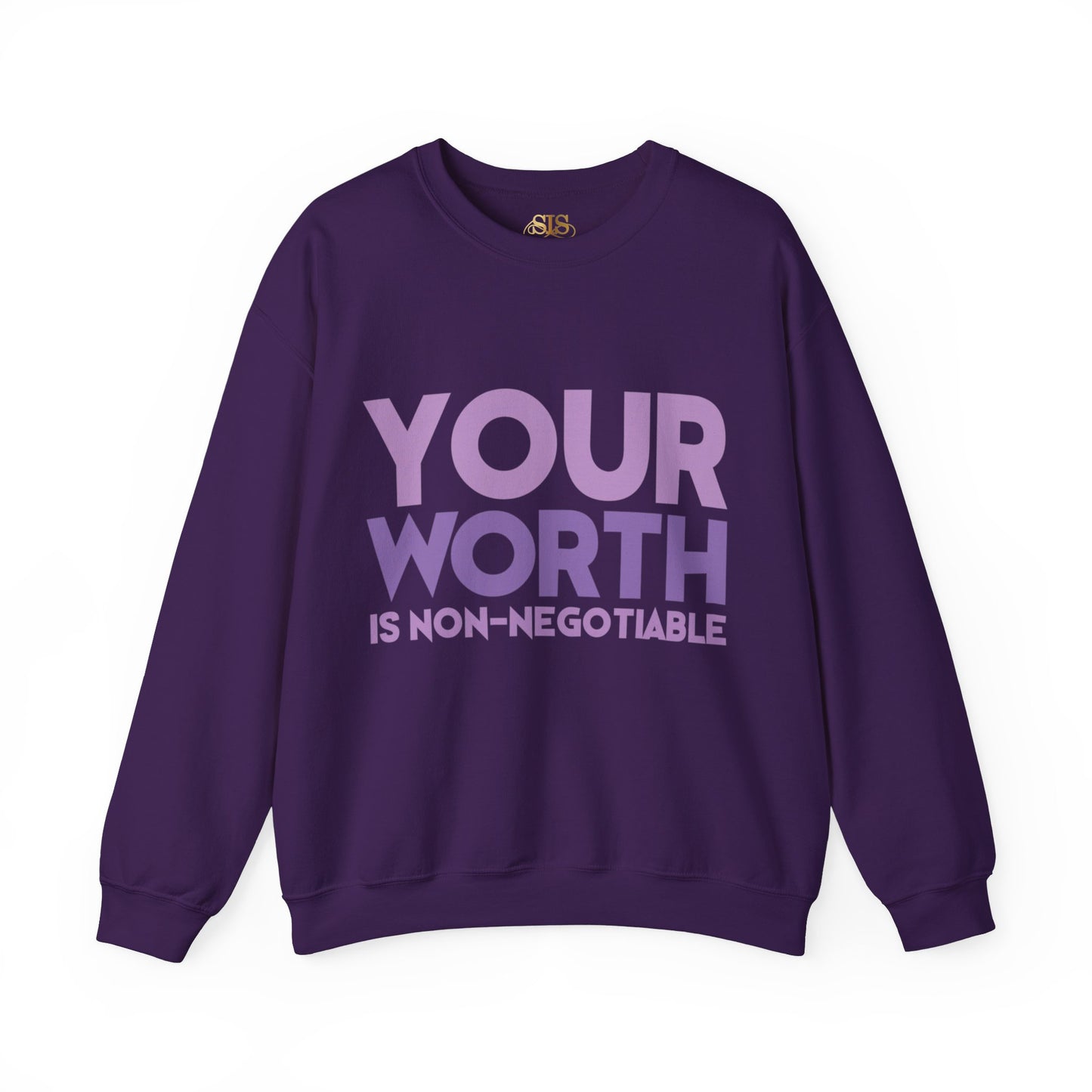 Your Worth Is Non Negotiable Sweatshirt (Purple)